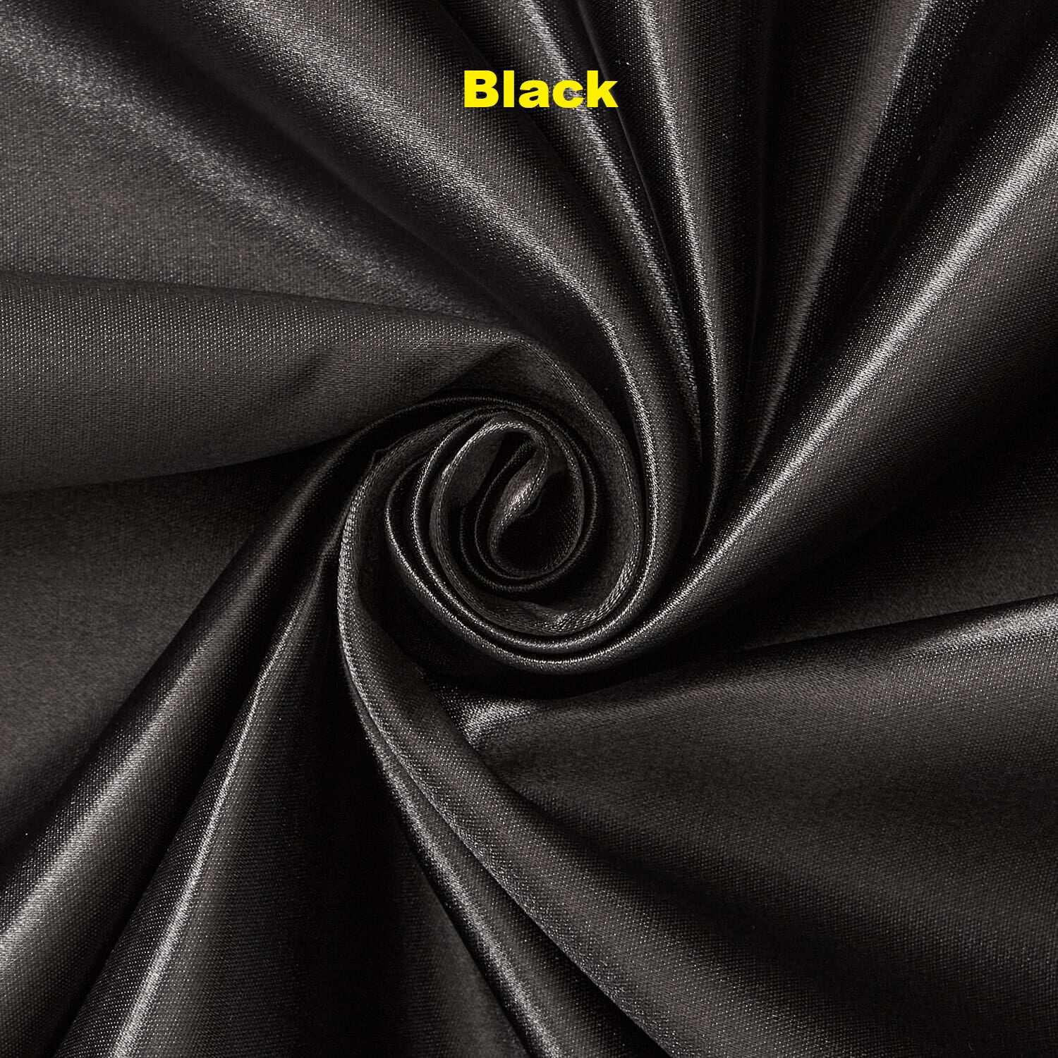 SKU5056 FITTED SHEET of Slick Acetate Bridal Satin, Black, Cal King, 13in