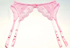 Shirley of Hollywood X622 Scalloped embroidery garterbelt, Plus Sizes - LINGERIE