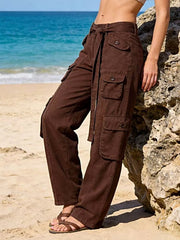 Wide Leg Cargo Jeans -