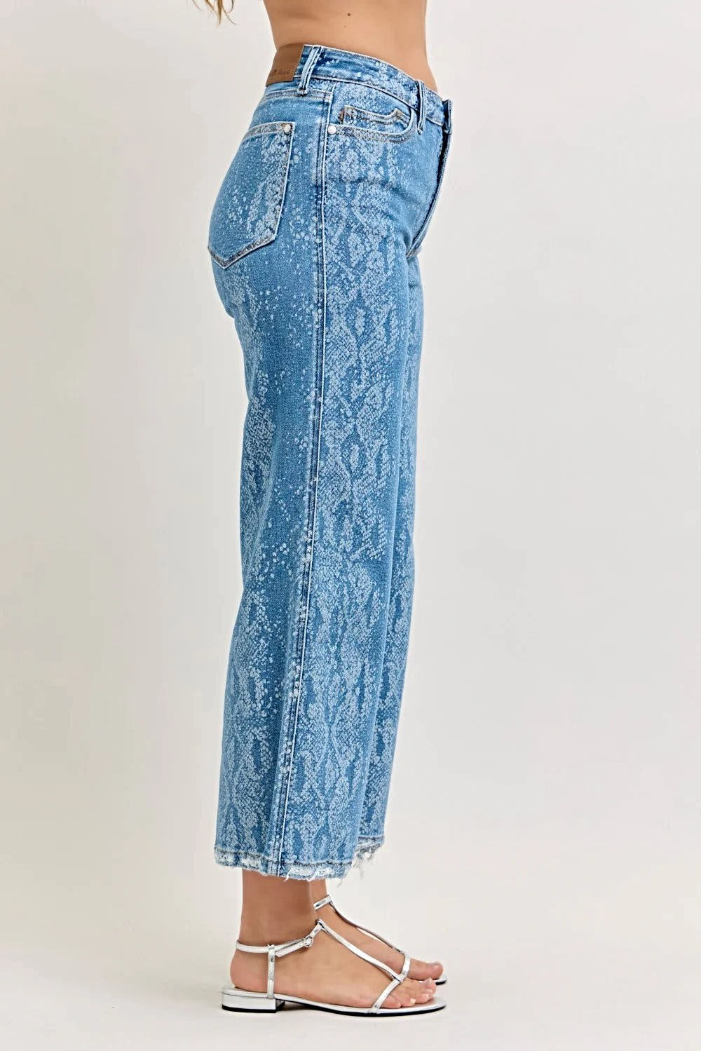 Judy Blue High Rise Ankle Wide Leg Jeans -