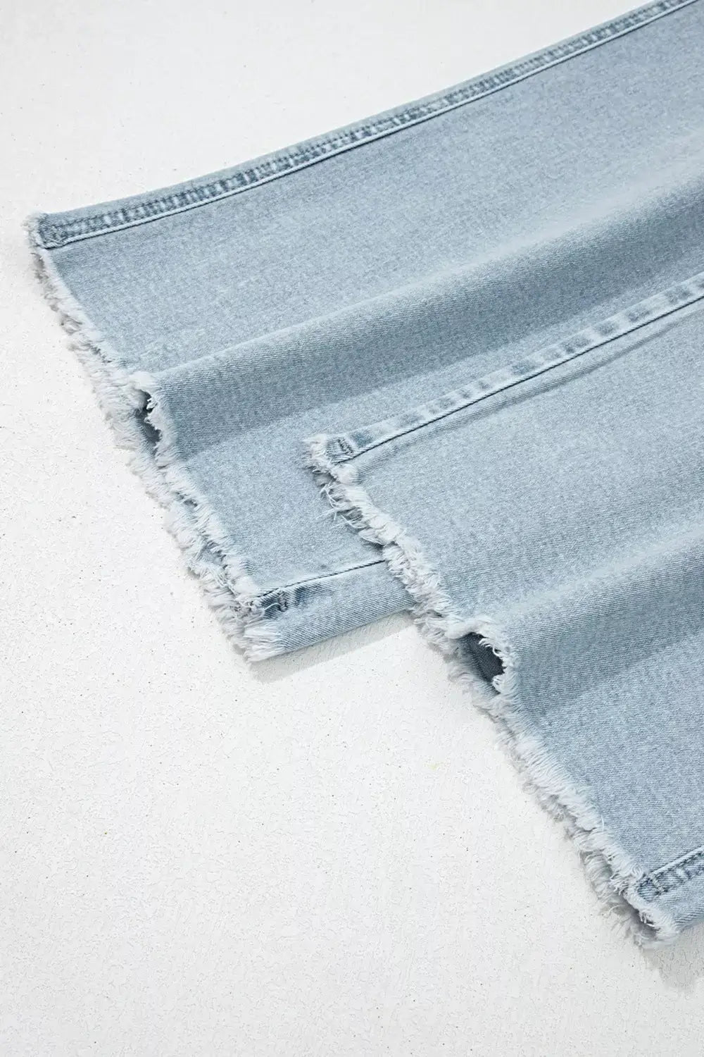 Light Wash Utility Pocket Straight Leg Jeans -