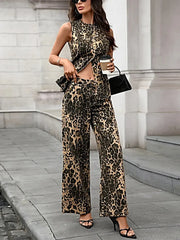 Button Up Tank and Pants Denim Set -
