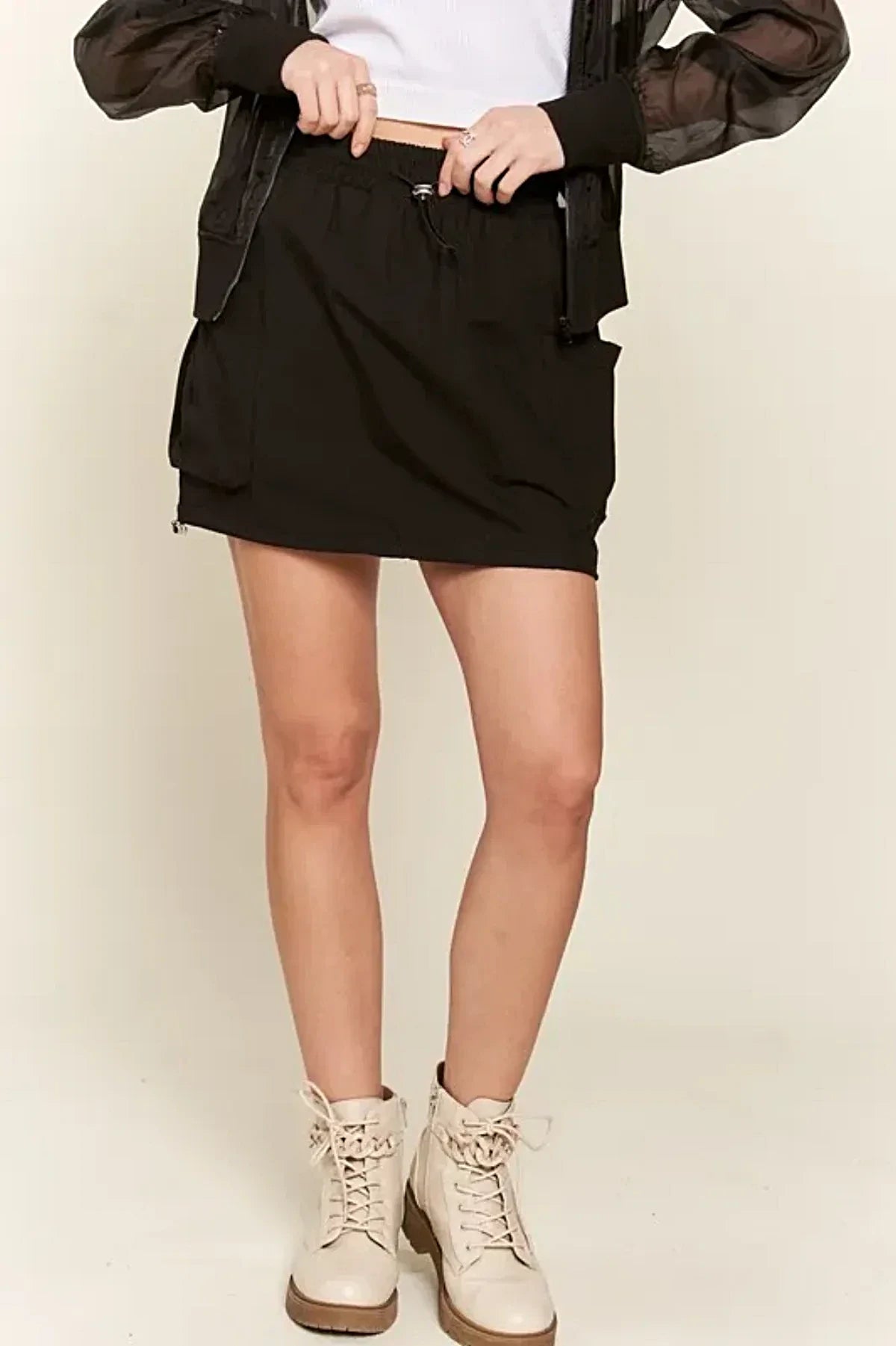 ADORA Drawstring Skort with Pockets -