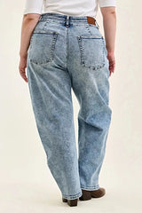 Judy Blue Full Size High Waist Marlow Arc Leg Jeans with Double Waistband Plus Size -