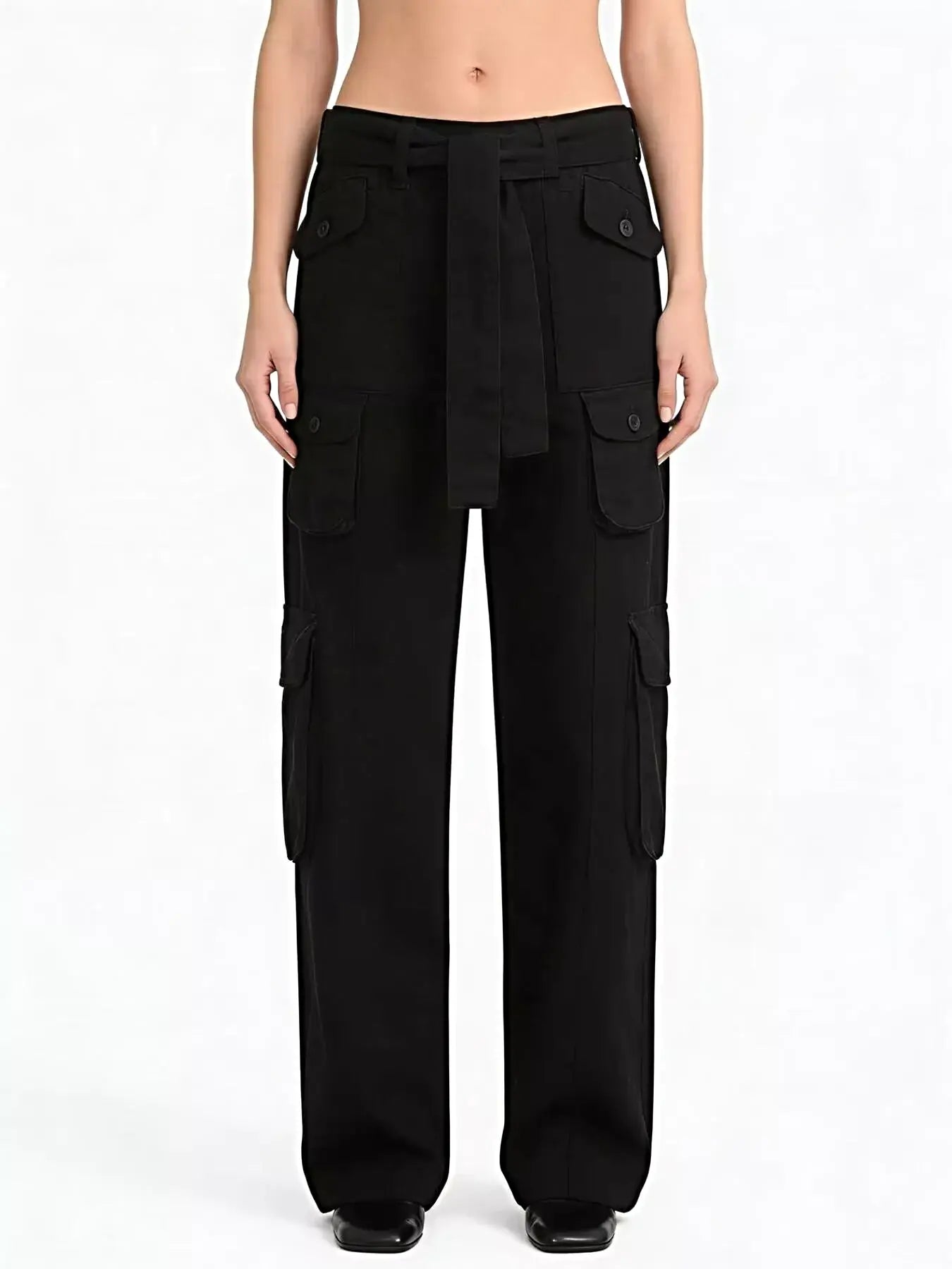 Wide Leg Cargo Jeans -