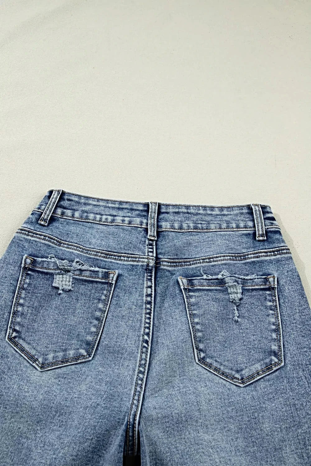Cuffed Straight Loose Jeans -