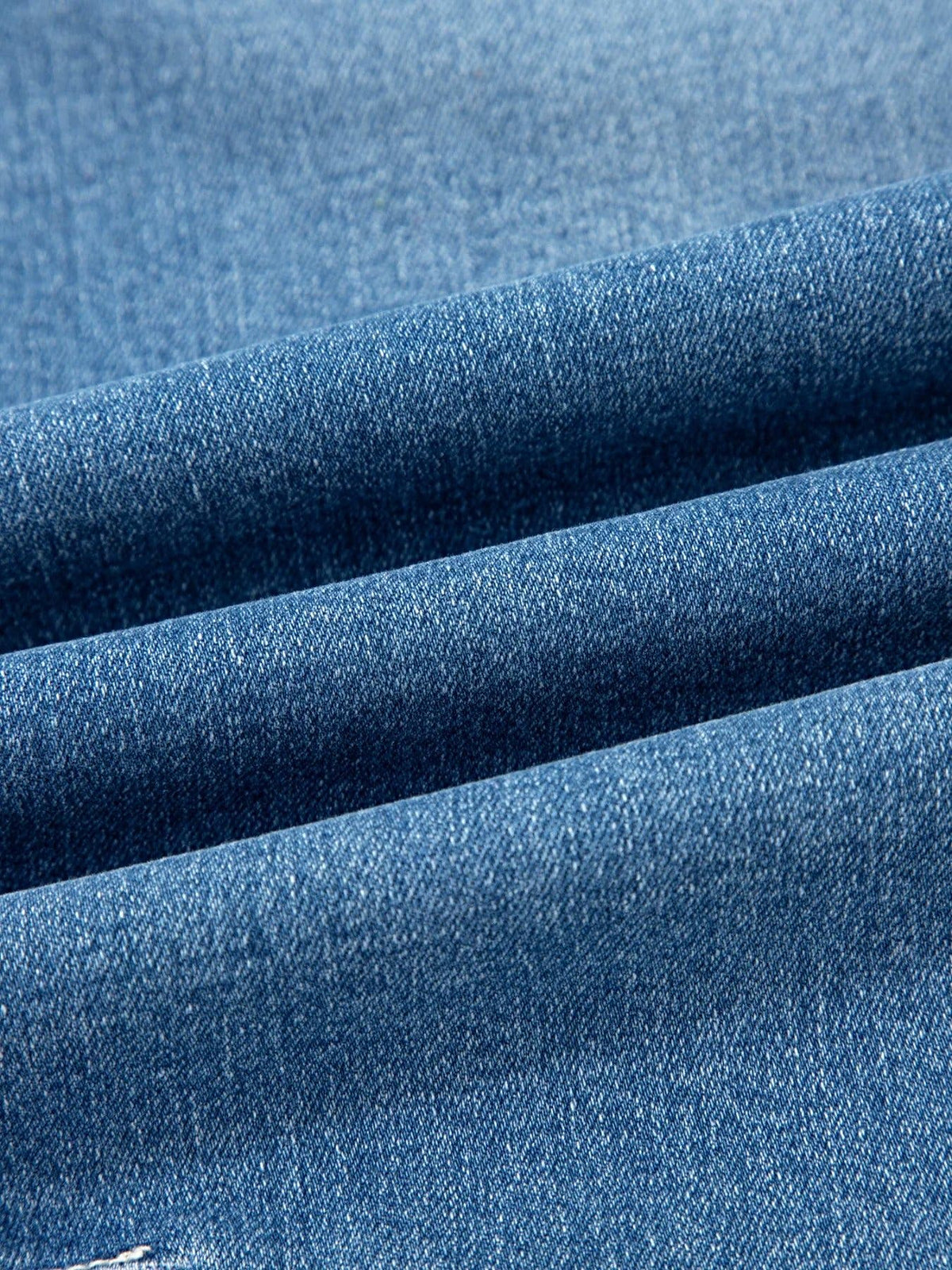 Washed Cuffed Barrel Jeans -