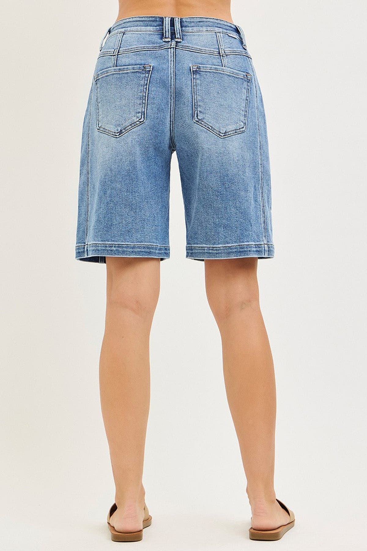 RISEN 2-Button Slouchy Jorts with Pockets -