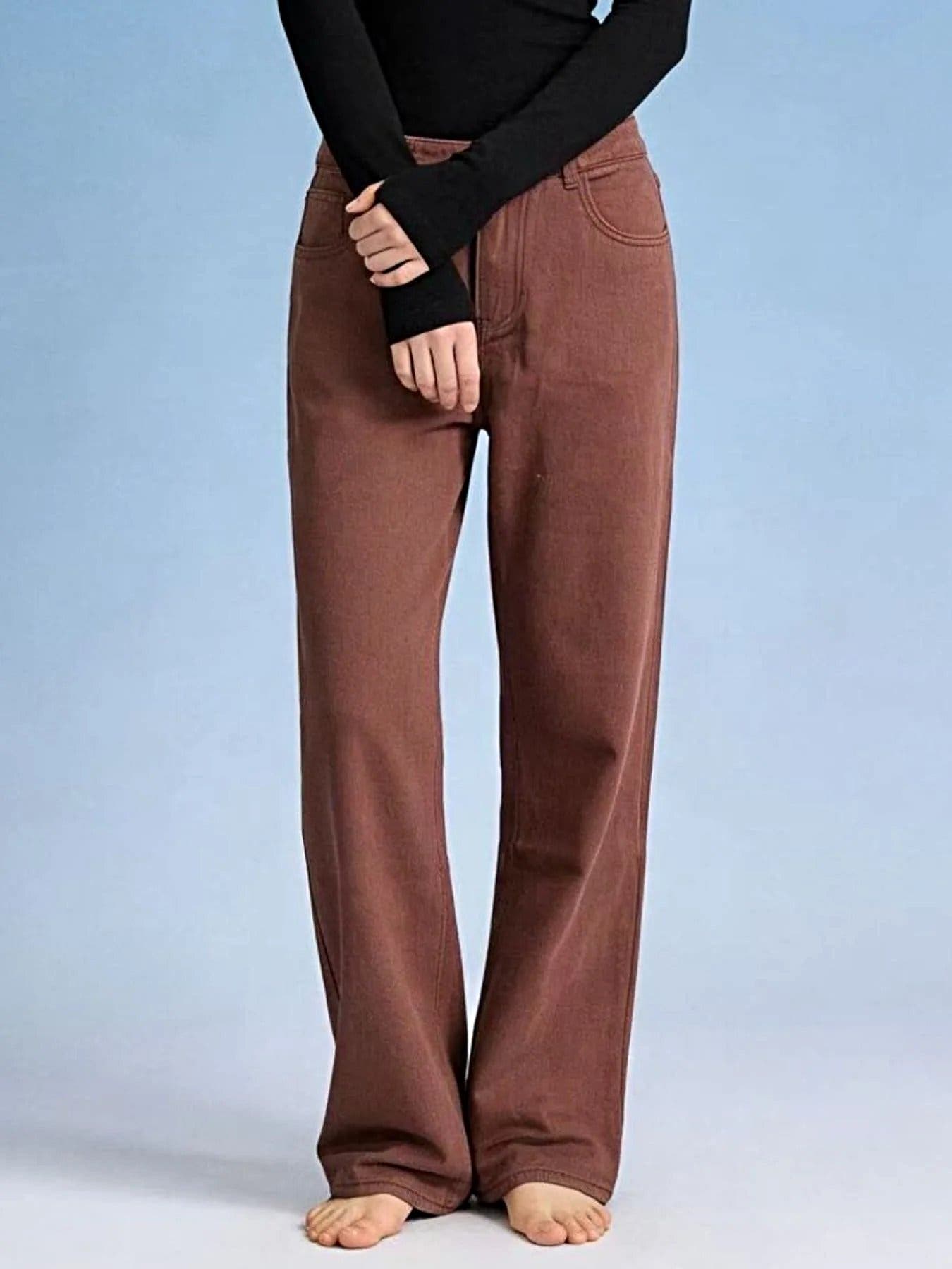 Butterfly Back Wide Leg Jeans -