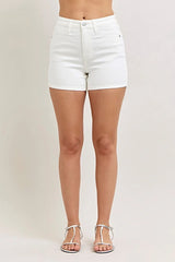 Judy Blue Full Size High-Waisted Slim Short Plus Size -