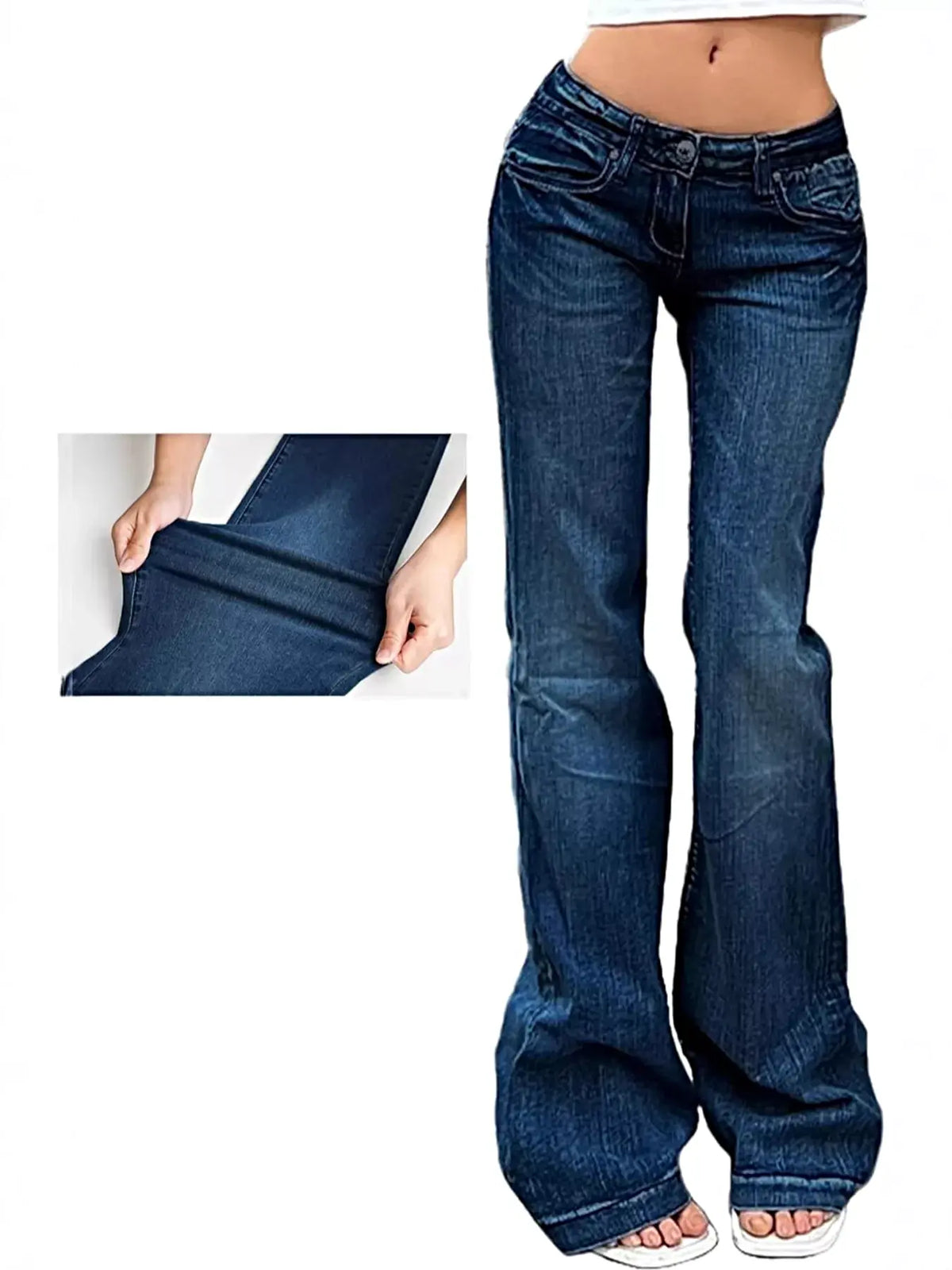 Low Rise Flare Jeans -