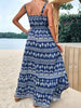 Perfee Printed Square Neck Sleeveless Maxi Dress