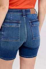 Judy Blue Full Size High Waist Bermudas Jeans W/ Back Flap Pockets Plus Size -