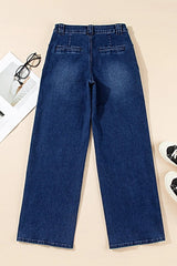 Straight Leg Mid-Rise Shift Jeans -