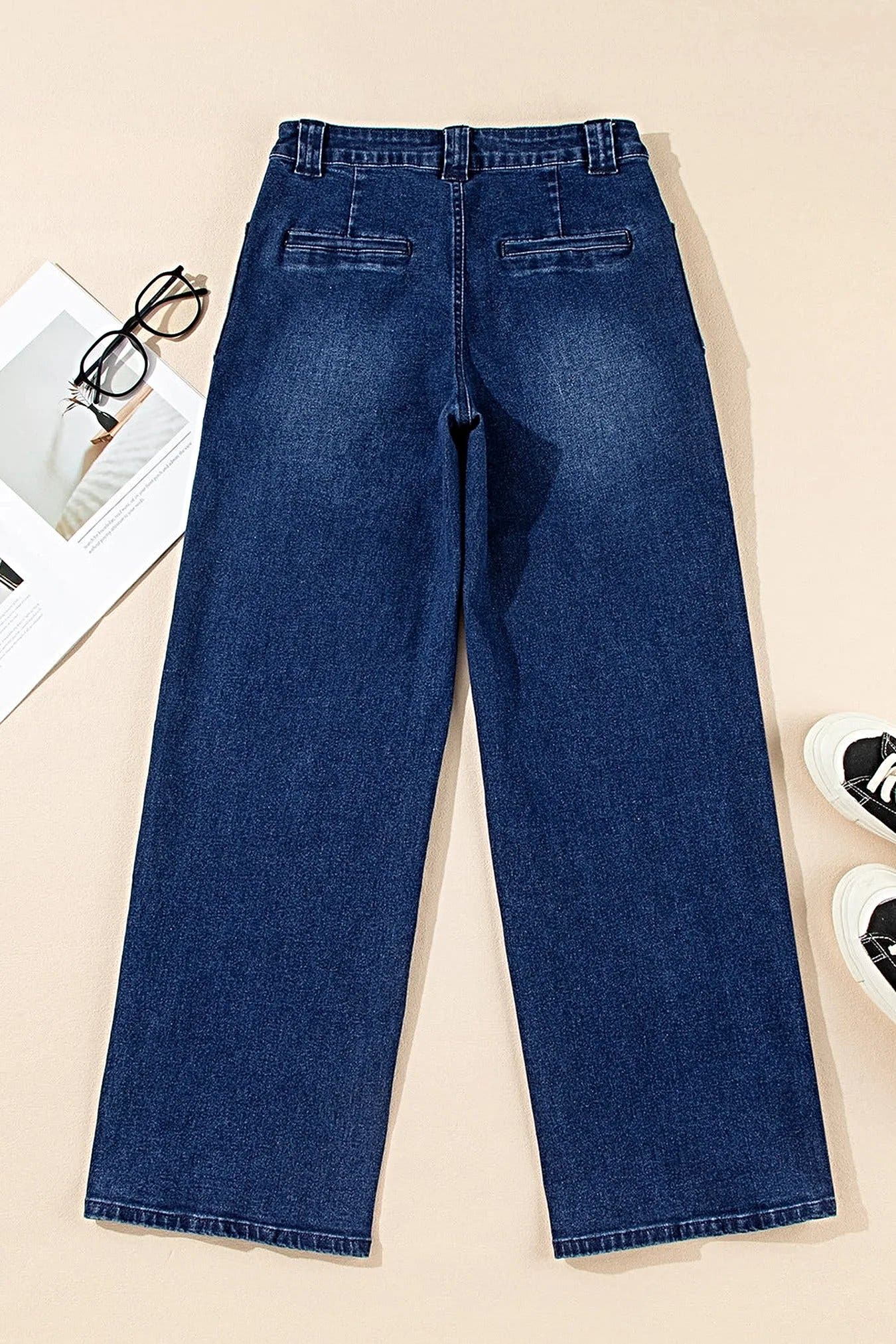Straight Leg Mid-Rise Shift Jeans -