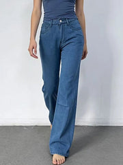 Butterfly Back Wide Leg Jeans -