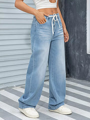 Wide Leg Washed Jeans -
