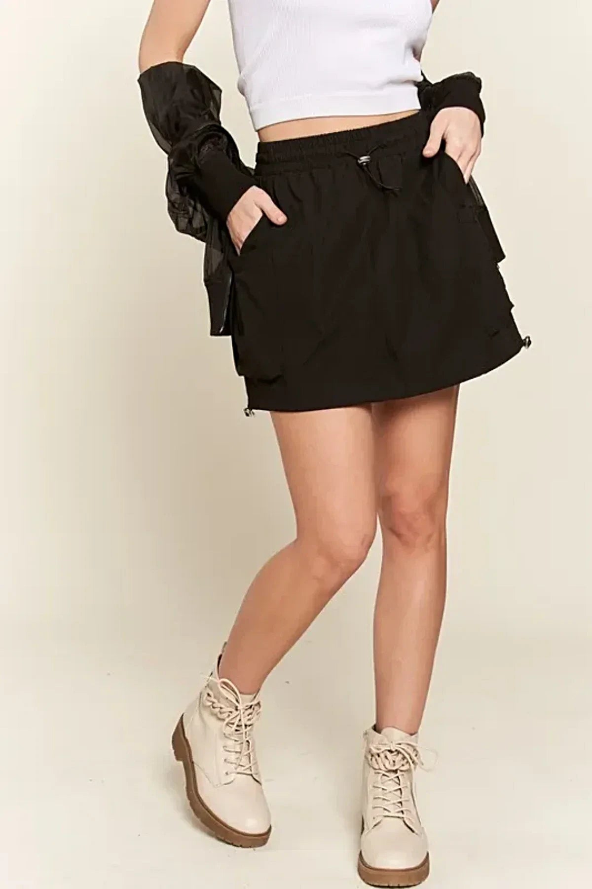 ADORA Drawstring Skort with Pockets -