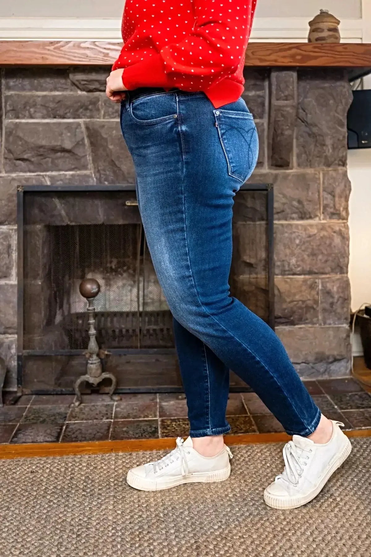 Judy Blue Full Size Washed Thermal Skinny Jeans Plus Size -