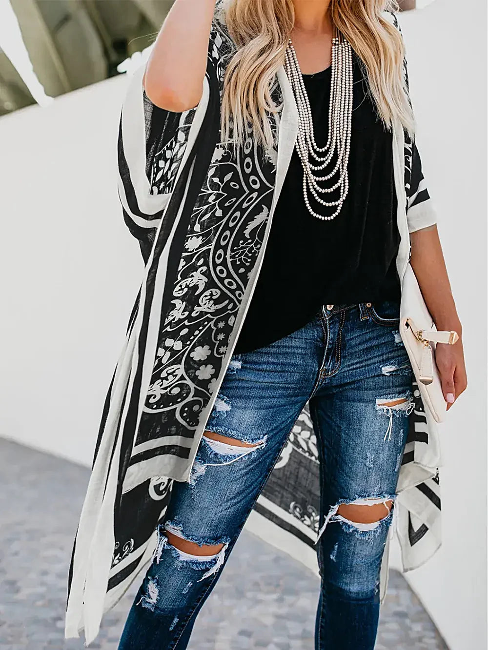 Printed Open Front Cover-Up -