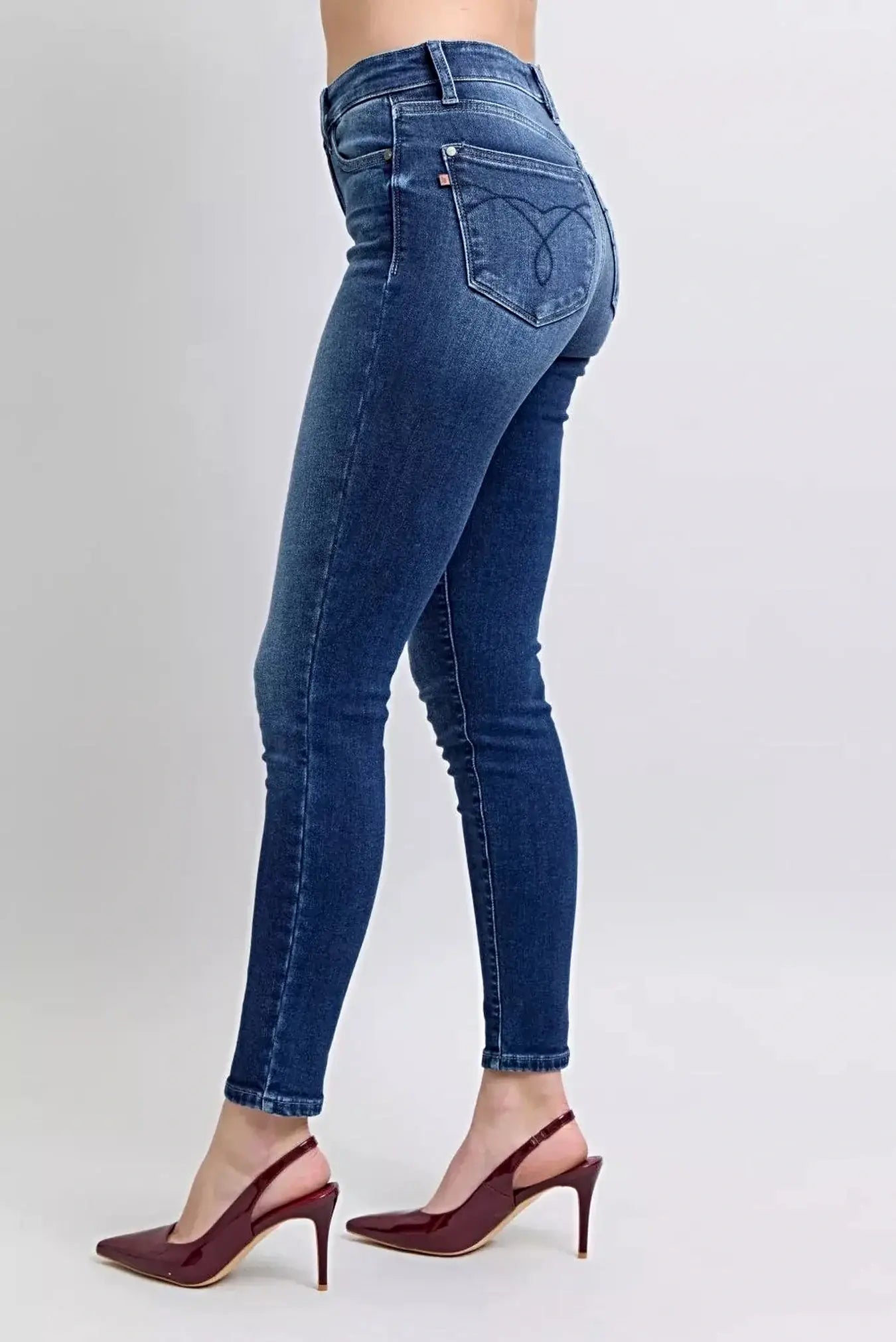 Judy Blue Full Size Washed Thermal Skinny Jeans Plus Size -