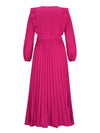 Pleated Surplice Tie Waist Maxi Dress