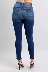 Judy Blue Full Size Washed Thermal Skinny Jeans Plus Size -