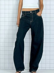 Wide Leg Washed Jeans -