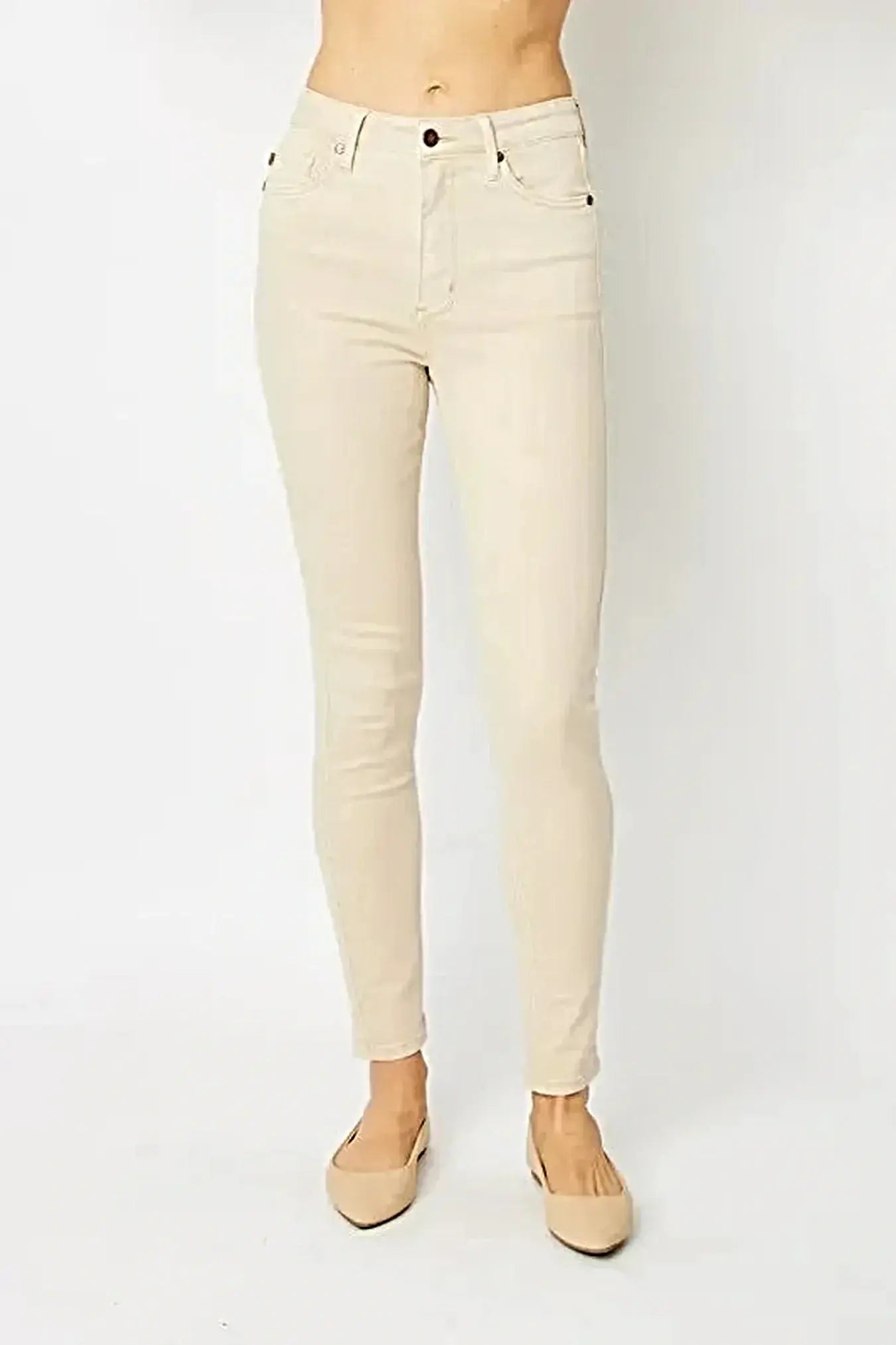 Judy Blue Full Size Garment Dyed Tummy Control Skinny Jeans -