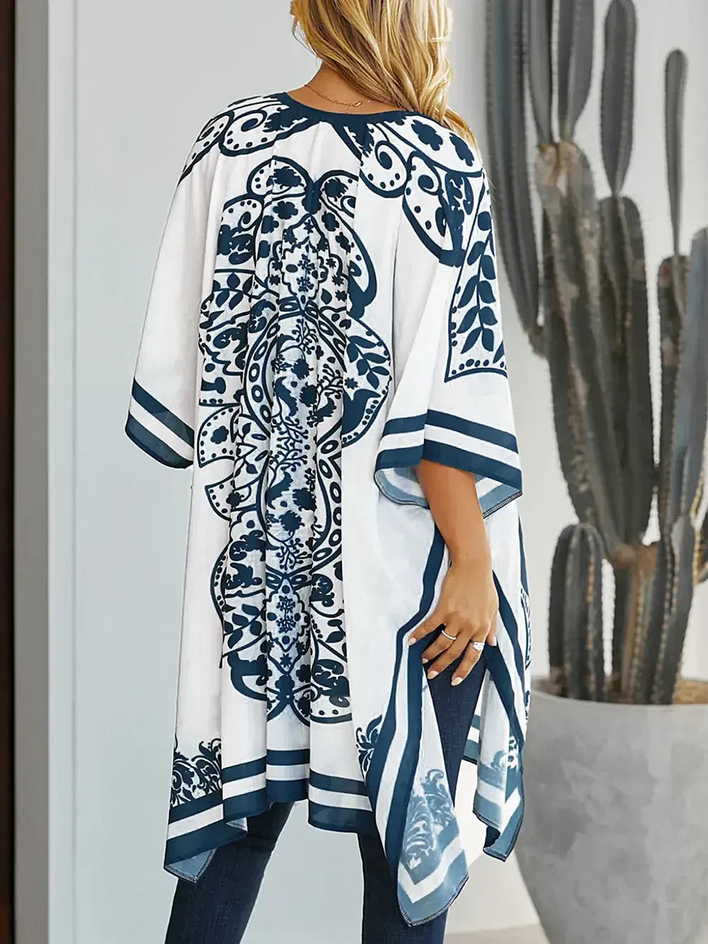 Printed Open Front Cover-Up -