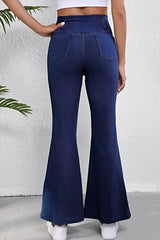 High-Waisted Flare Jeans -