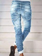 Full Size Washed Button-Fly Jeans Plus Size -