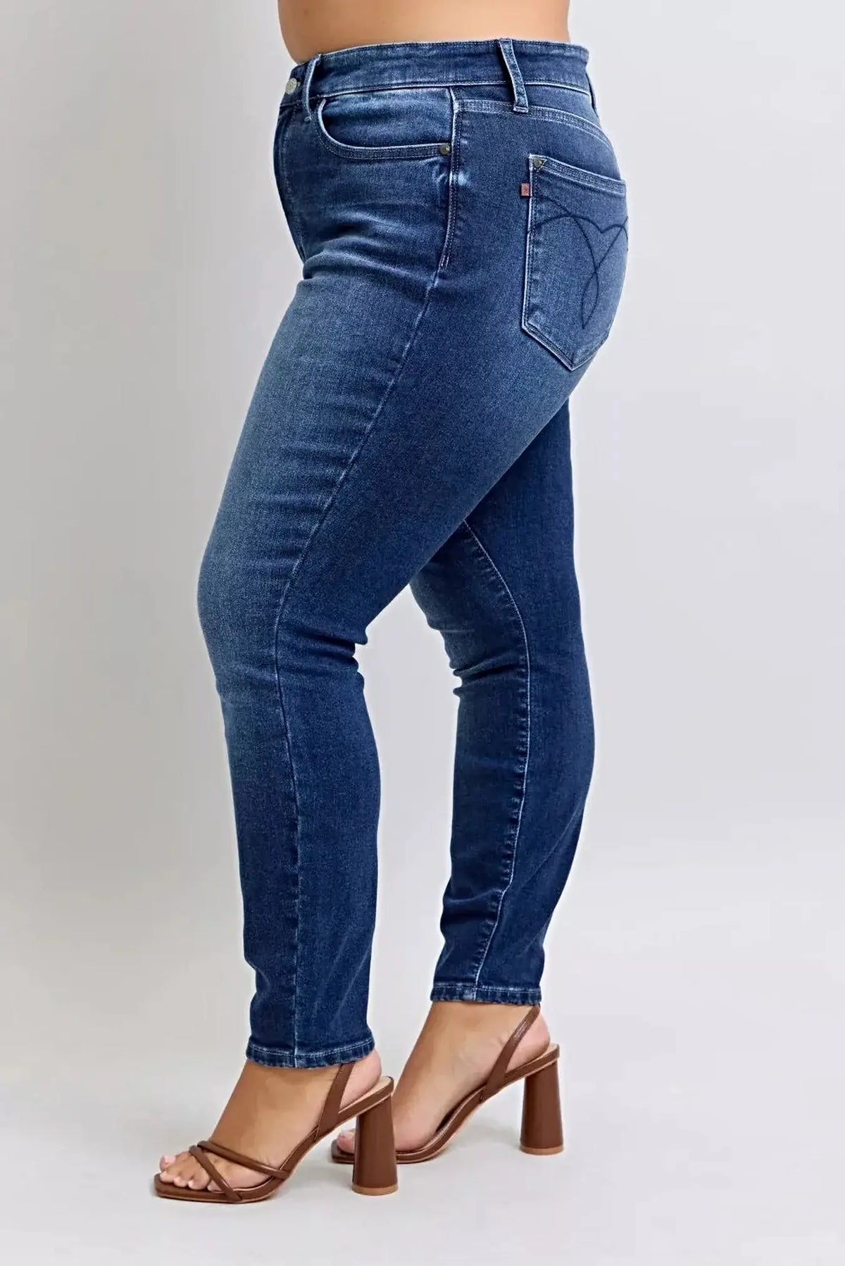 Judy Blue Full Size Washed Thermal Skinny Jeans Plus Size -