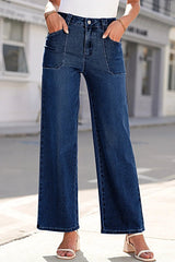 Straight Leg Mid-Rise Shift Jeans -