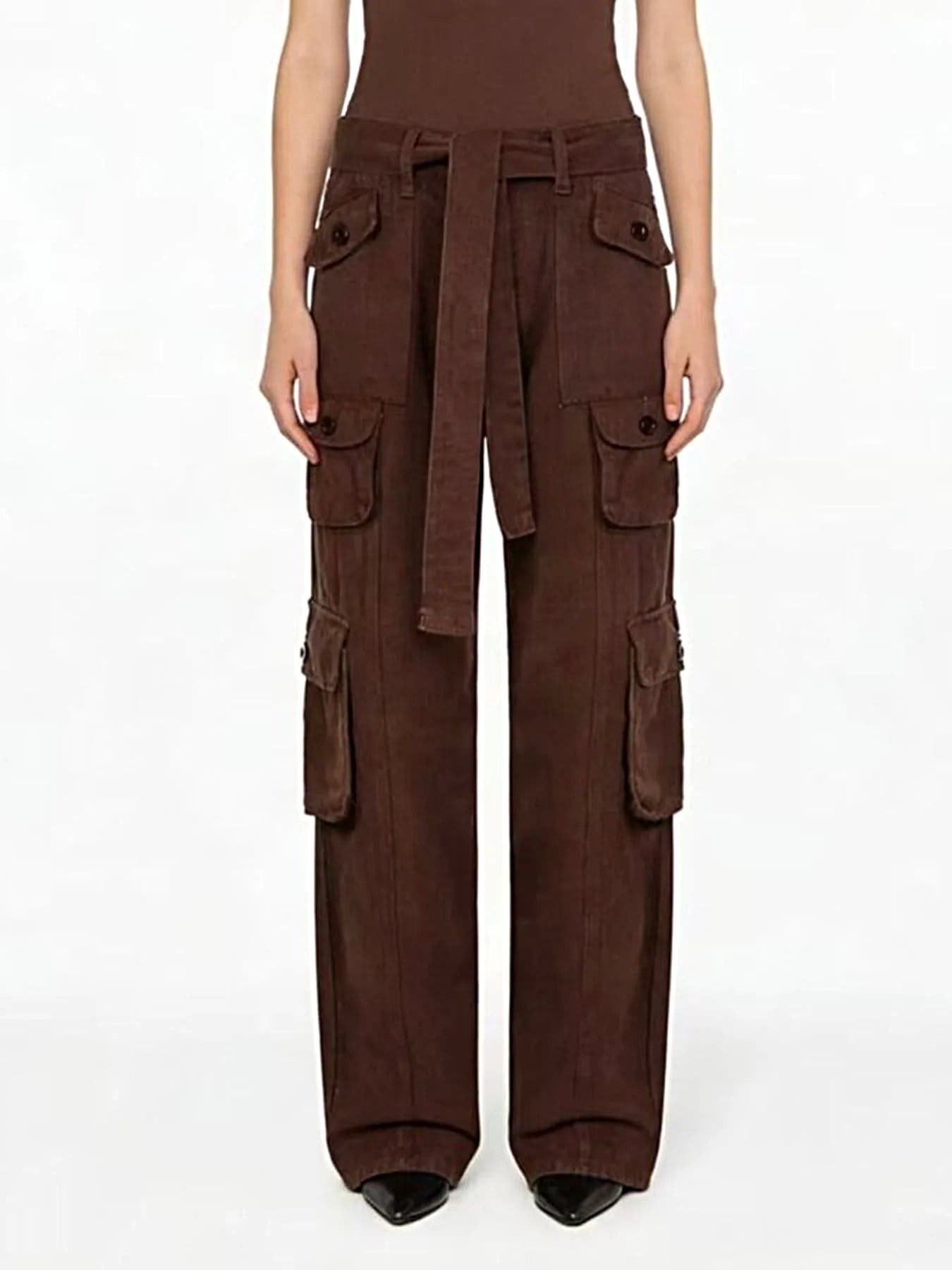 Wide Leg Cargo Jeans -