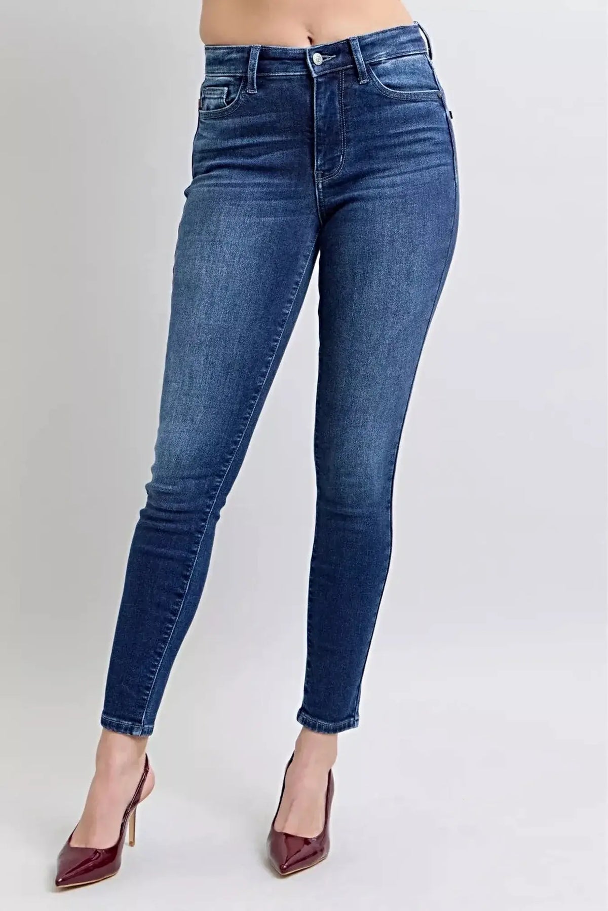 Judy Blue Full Size Washed Thermal Skinny Jeans Plus Size -