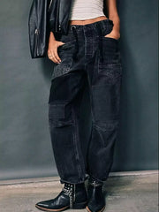 Washed Relaxed Fit Jeans -