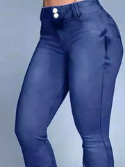 Full Size Wash High-Waisted Flare Jeans Plus Size -