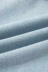 Light Wash Utility Pocket Straight Leg Jeans -