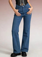 Butterfly Back Wide Leg Jeans -