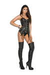 Elegant Moments  L3141 Leather bustier with underwire cups