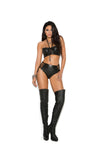 Elegant Moments L4279 – Leather top with underwire cups and lace up front.