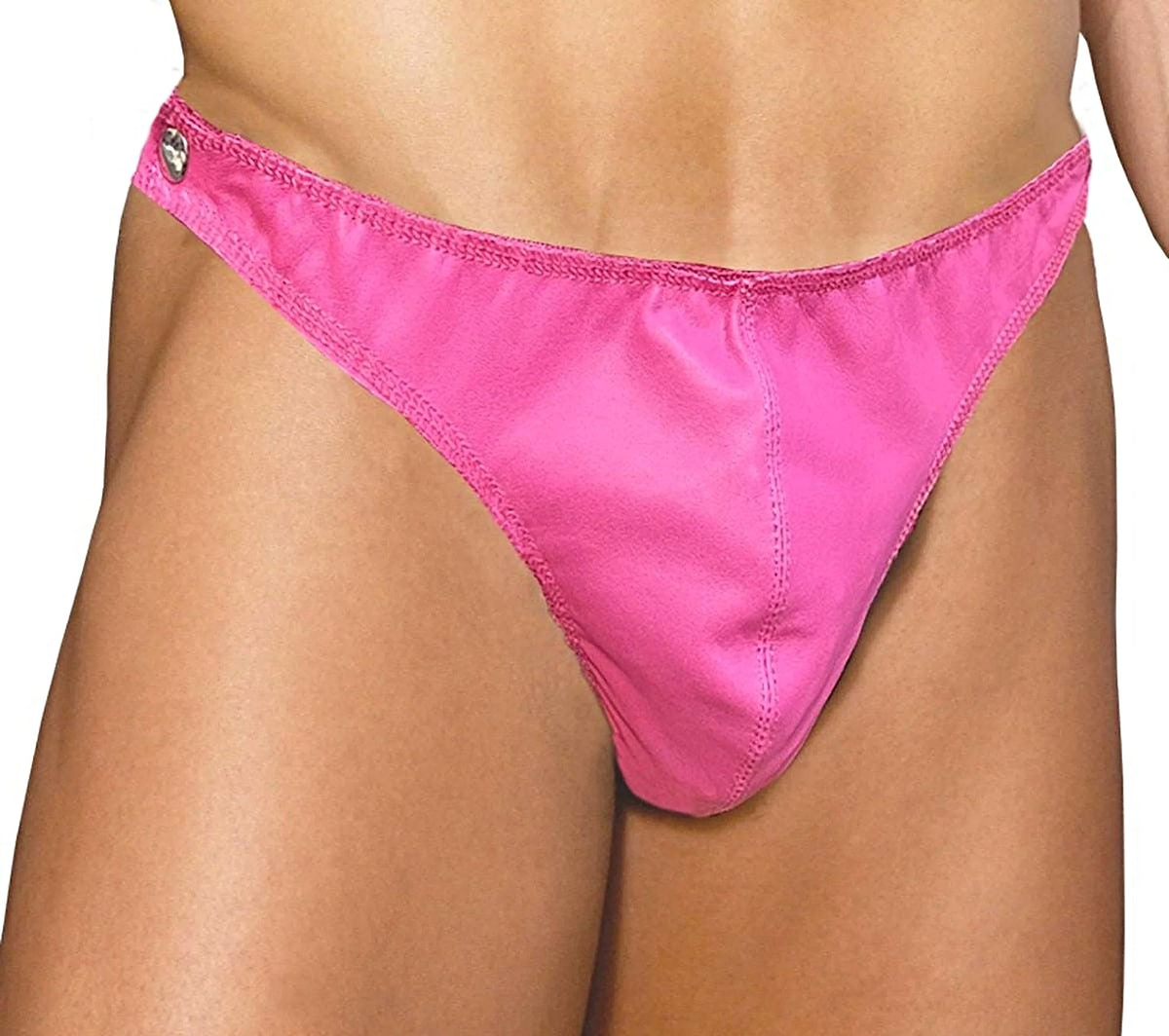 Elegant Moments L9864  Men's Leather Thong with Side Snaps - Available in 4 Vibrant Colors - Mens Lether Thong