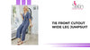 Tie Front Cutout Wide Leg Jumpsuit by@Outfy