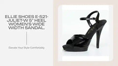 Ellie Shoes E-521-Juliet-W 5&quot; Heel Women&#039;s WIDE Width Sandal. by@Outfy