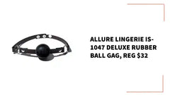 Allure Lingerie IS-1047 Deluxe Rubber Ball Gag, Reg $32 by@Outfy