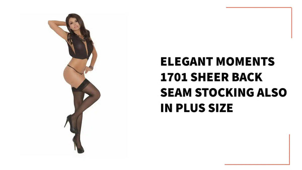 Elegant Moments 1701 Sheer Back Seam Stocking also in plus size by@Outfy