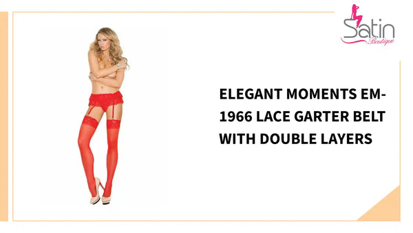 Elegant Moments EM-1966 Lace garter belt with double layers by@Outfy