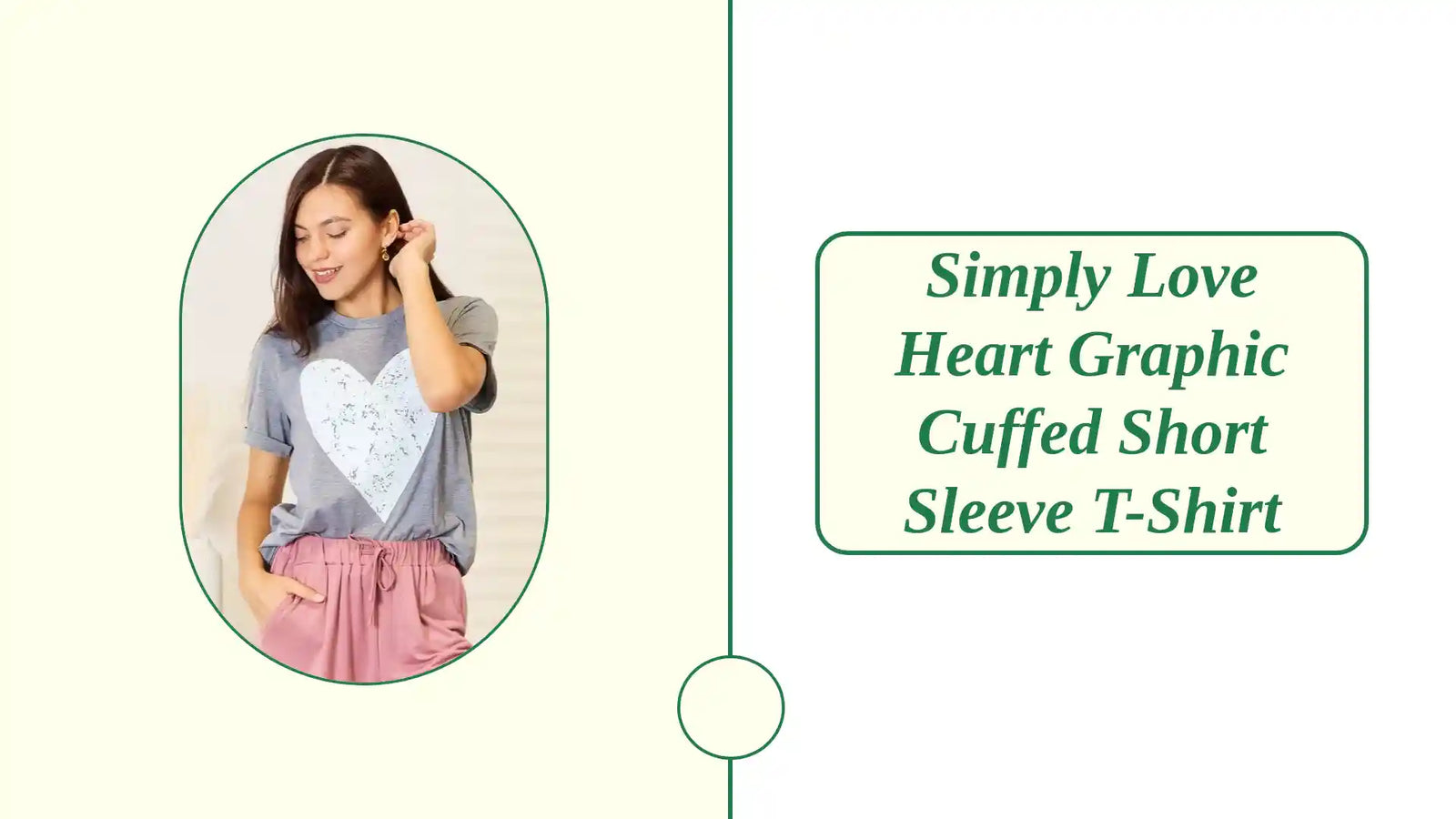 Simply Love Heart Graphic Cuffed Short Sleeve T-Shirt by@Outfy