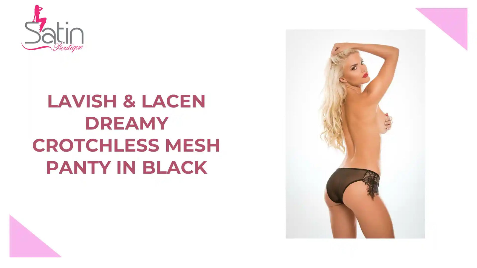 lavish &amp; lacen Dreamy crotchless mesh panty in Black by@Outfy